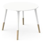 Table + chaises Fimiana style scandinave - Blanc mat / chêne kronberg