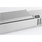 Saladette réfrigérée a poser - inox - bacs gn 1/3 - combisteel - r600a - rvs aisi 2012000 mm9 x gn 1/3 2000x395x225mm