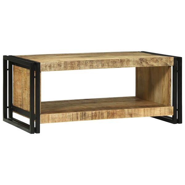 vidaXL Table basse Marron 90 x 50 x 38 cm Bois de manguier brut massif