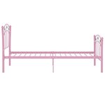 vidaXL Cadre de lit sans matelas rose métal 90x200 cm