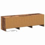 vidaXL Armoire TV avec LEDs avec tiroir Bois Ancien 140 x 34 x 40 cm