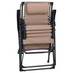 vidaXL Chaise pliable de terrasse Textilène Taupe