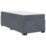 vidaXL Cadre de lit avec matelas Gris foncé 80 x 200 cm Velours