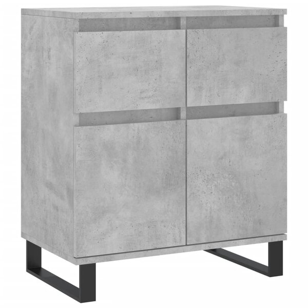 vidaXL Buffet Gris béton 60x35x70 cm Bois d'ingénierie
