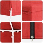 vidaXL Tente de fête 600 x 300 x 255 cm Rouge PE et acier