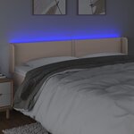 vidaXL Tête de lit à LED Cappuccino 183x16x78/88 cm Similicuir