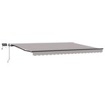 vidaXL Auvent Rétractable Manuel avec LED Gris Clair 400x300 cm