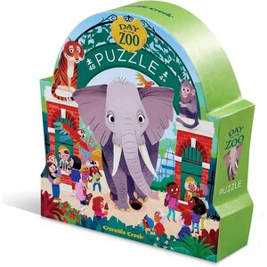 Crocodile Creek Puzzle 48 pieces Journee au Musee Le Zoo