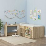 vidaXL Bureau de lit Chêne Sonoma Bois d'ingénierie 100 x 45 x 75 cm
