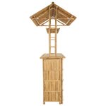 vidaXL Table de bar extérieure Naturel 115 x 95 x 214 cm Bambou