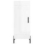 vidaXL Buffet Blanc brillant 34 5x34x90 cm Bois d'ingénierie
