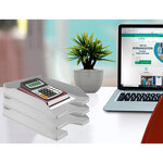 Q-connect corbeille à courrier empilable - PP documents - A4+ - Gris