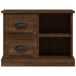 vidaXL Table de chevet chêne marron 60x35 5x45 cm