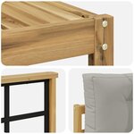 vidaXL Ensemble de canapés d'extérieur 6 Pièces Blanc et gris clair