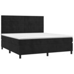 vidaXL Sommier à lattes de lit avec matelas Noir 180x200 cm Velours