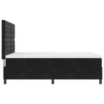 Lit à ressort vidaXL avec matelas Noir 160x200 cm Velours