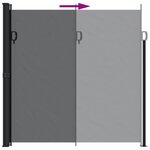 vidaXL Auvent latéral rétractable noir 200x500 cm