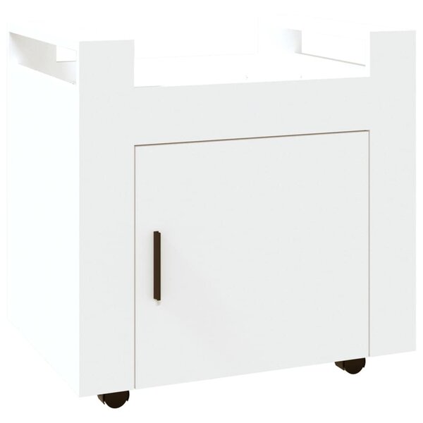 vidaXL Chariot de bureau Blanc 60x45x60 cm Bois d'ingénierie