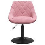 vidaXL Chaises pivotantes à manger lot de 4 rose velours