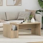 vidaXL Table basse Chêne Sonoma 90 x 45 x 35 cm Bois d'ingénierie