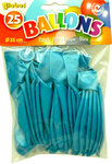 Ballons de baudruche gonflables bleu perle 25 pièces