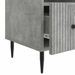 vidaXL Meuble TV Gris béton 102 x 34 5 x 50 cm Bois d'ingénierie