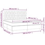 vidaXL Sommier à lattes de lit matelas et LED Bleu foncé 200x200 cm