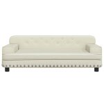 vidaXL Canapé pour enfants crème 90x53x30 cm similicuir