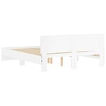vidaXL Cadre de lit avec LED sans matelas blanc 160x200 cm