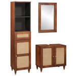vidaXL Mobilier de salle de bain avec tiroir 3 Pièces 38 x 33 x 160 cm