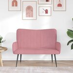 vidaXL Sofa 2 places Rose 115 x 61 x 87 cm Velours
