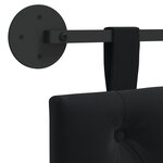 vidaXL Tête de lit suspendue Avec lumière LED Noir Velours