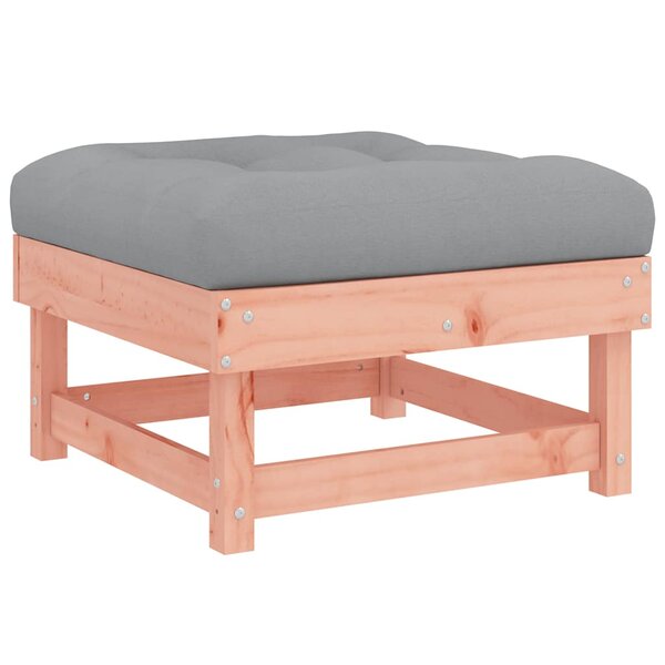 vidaXL Repose-pied de jardin avec coussin bois massif douglas