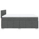 vidaXL Sommier à lattes de lit avec matelas Gris foncé 160x200cm Tissu