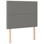 vidaXL Sommier à lattes de lit et matelas Gris foncé 90x190 cm Tissu