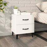 vidaXL Table de chevet Blanc 40x35x47 5 cm