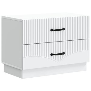 vidaXL Cabinet de chevet Blanc 62 x 34 5 x 44 5 cm Bois d'ingénierie