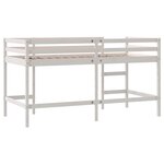 vidaXL Lit mezzanine enfants échelle blanc 80x200 cm bois pin massif