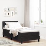 Lit Box Spring vidaXL avec matelas Noir Simple Velours