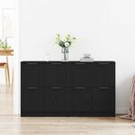 vidaXL Buffet 2 Pièces Chêne noir 60 x 30 x 70 cm Bois d'ingénierie