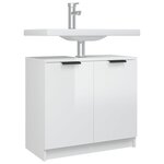 vidaXL Armoire de salle de bain Blanc brillant 64 5x33 5x59 cm