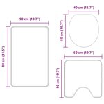 vidaXL Tapis de bain 3 Pièces Turquoise 50 x 50 cm Polypropylène