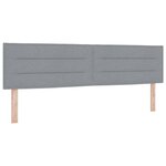 vidaXL Lit à ressorts avec matelas Gris clair 180 x 200 cm tissu