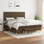 vidaXL Sommier à lattes de lit avec matelas Marron foncé 160x200 cm