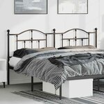 vidaXL Tête de lit métal noir 193 cm