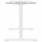 vidaXL Cadre de bureau debout blanc (94-135)x60x(70-114) cm acier