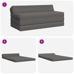 vidaXL Canapé-lit pliable Gris clair 120 x 60 x 49 cm Tissu