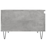 vidaXL Table basse gris béton 55x55x36 5 cm bois d'ingénierie