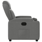 vidaXL Fauteuil inclinable en tissu gris foncé