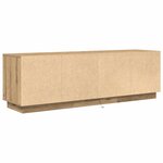 vidaXL Meuble TV avec éclairages LED chêne artisanal 160 5x41x50 cm